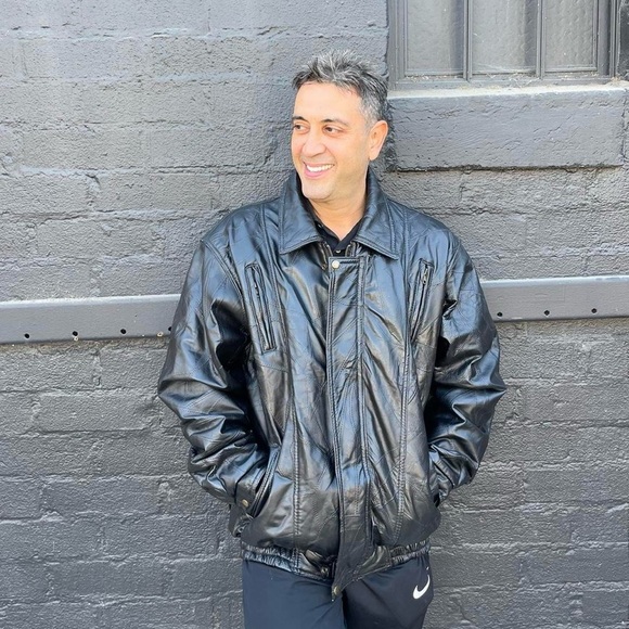Vintage Caribou creek leather bomber motorcycle jacket men’s size XXL